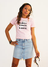 Load image into Gallery viewer, Love Love Love Tee in Pink