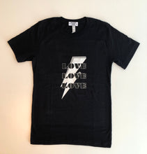 Load image into Gallery viewer, Love Love Love Tee in Black